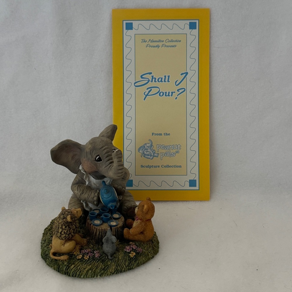 Peanut‎ Pals by Tom Newsom Elephant Sculpture Shall I Pour 1996